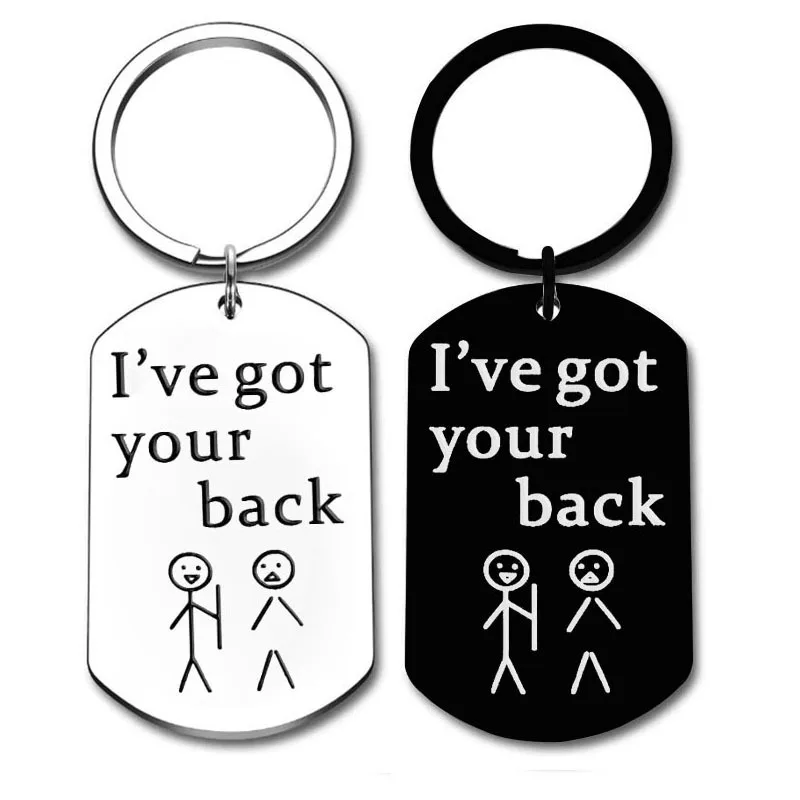 

Couple Keychains Accessories "I' Ve Got Your Back" Stainless Steel Key Chain for Husband Wife Keychain Lover's Gifts Jewelry
