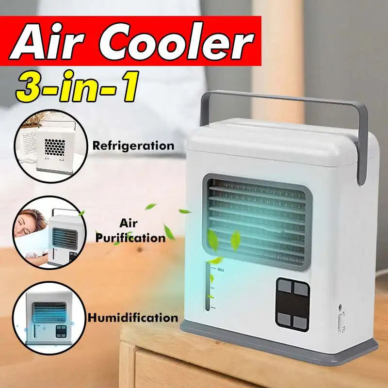 3 In 1 Portable USB Mini Air Conditioner Cool Cooling Cooler Fan Humidifier Purifier Car Air Conditioning for Home Office