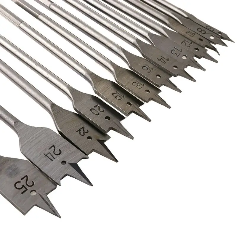 

15pcs Flat Spade Drill Bits Set Metal Bit Kit Hex Shank Woodworking Tool Accessories W0YF