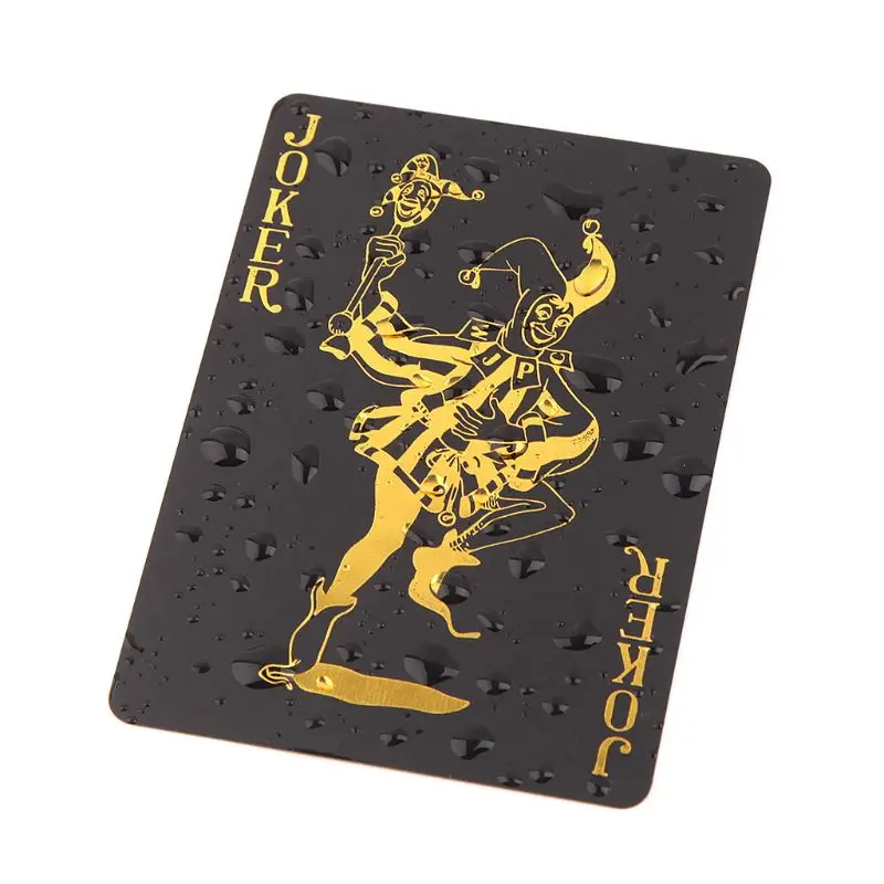 

PVC Waterproof Poker Card Black Bronzing Plastic Playing Cards Party Board Game