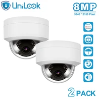 unilook 4k 8mp ultra hd poe ip camera outdoor audio microphone hikvision compatible cctv security camera night vision ip66