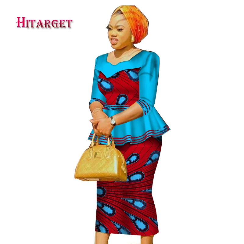 Африканские платья для женщин одежда с принтом в африканском стиле топ + юбка