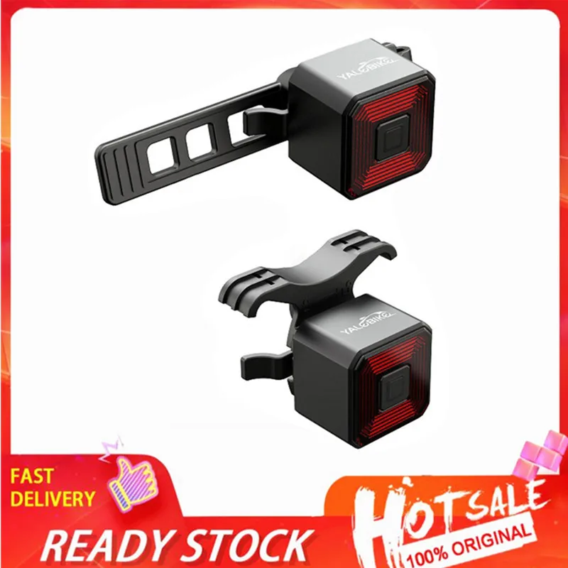 

YALEBIKE Smart Bicycle Light Rear Taillight Bike Accessories Auto On/Off USB Rechargeable Stop Signal Brake Lamp LED Safety Lamp