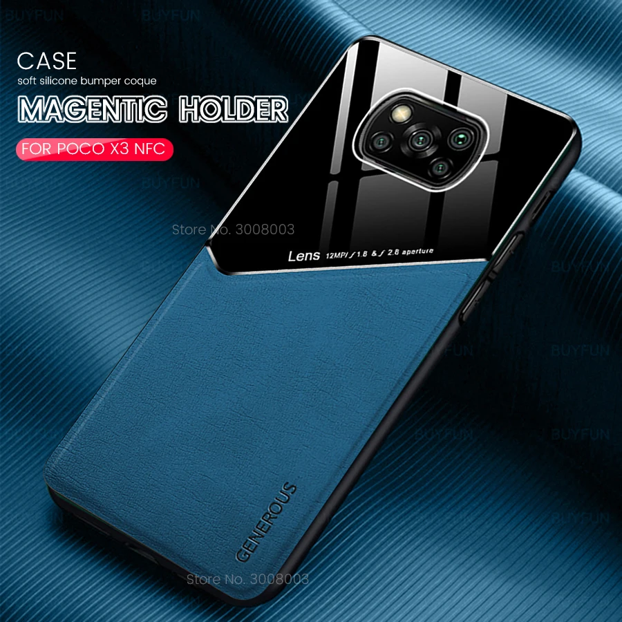 Магнитный автомобильный чехол для Xiaomi Mi 10T Redmi Note 10 POCO X3 X 3 M3 Pro NFC F3 5G кожаный