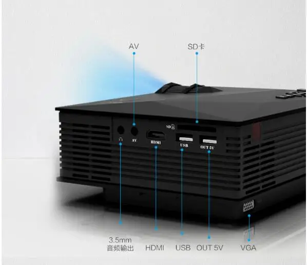 Обновленный светодиодный проектор UC68 Full HD1800 люмен домашний кинотеатр