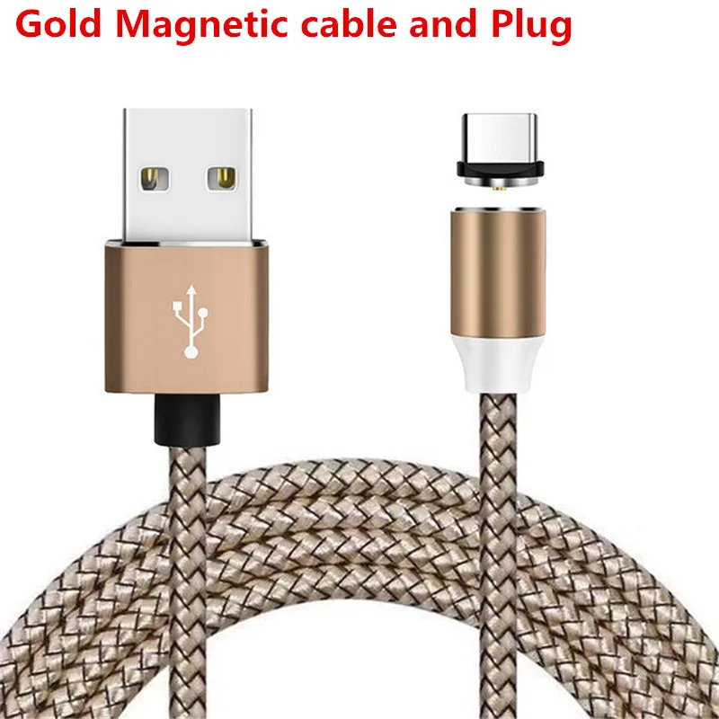 1 м Micro usb type C кабель для быстрой зарядки для samsung oneplus 7 6 6t 5 5t 3 3T шнур для meizu m3 m6 m5 note m5c адаптер - Цвет: Gold cable and plug