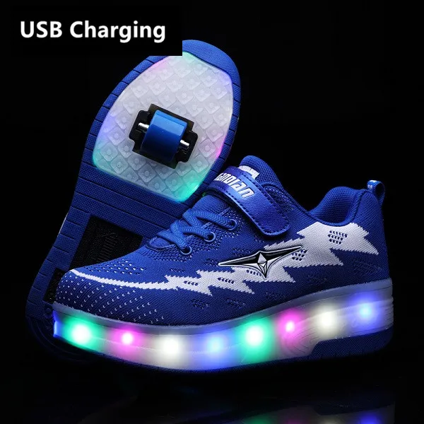 Новинка 2020, яркие детские модные кроссовки со светодиодной подсветкой и USB-зарядкой, обувь для мальчиков и девочек от AliExpress RU&CIS NEW