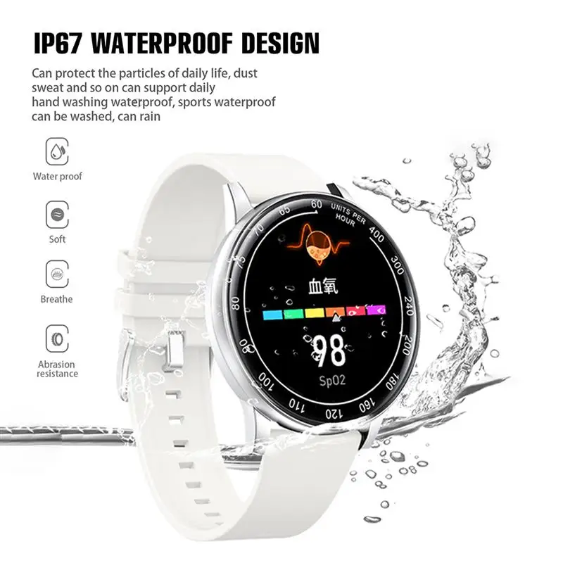 

1.28in Full Touch Screen Sport Smart Watch Heart Rate Blood Pressure Fitness Tracker Waterproof Smartwatch For Android iOS