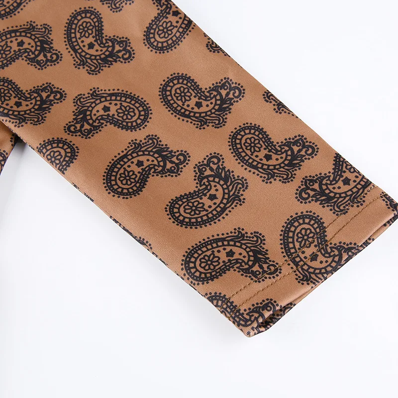 

Vintage Print Y2K E Girl Long Sleeve Dress Spring Summer 2021 Fashion Women Club Clothes Single-Breasted Mini Dresses