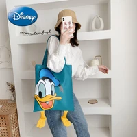 2021 new disney woman shoulder bag mickey print handbag donald duck cartoon tote bag high quality large capacity shopping bag