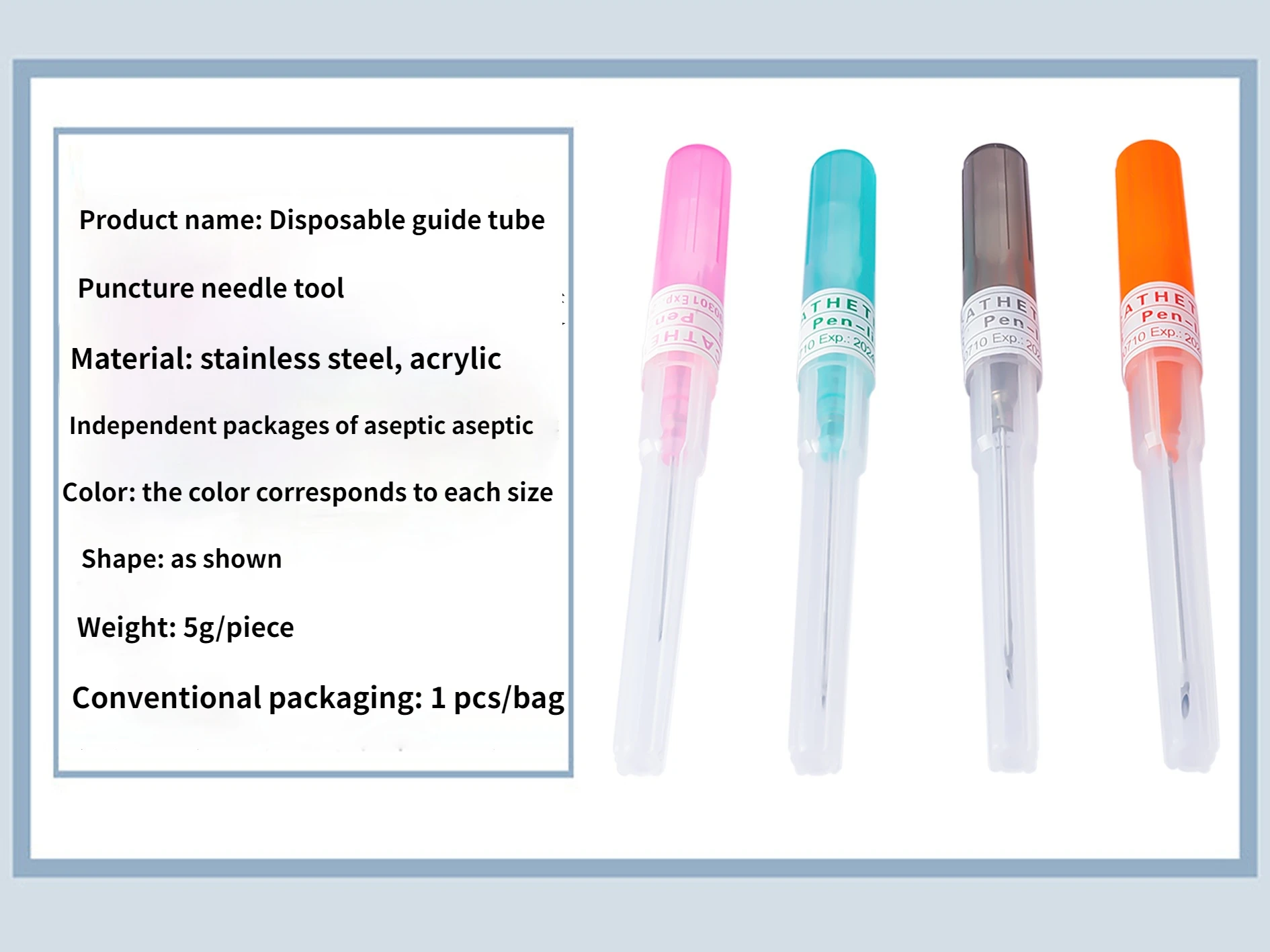 

Piercing Needle Tattoo Supplies Catheter Puncture Needle Puncture Jewelry Puncture Tool Puncture Punch Needle 14G/16G/18G/20