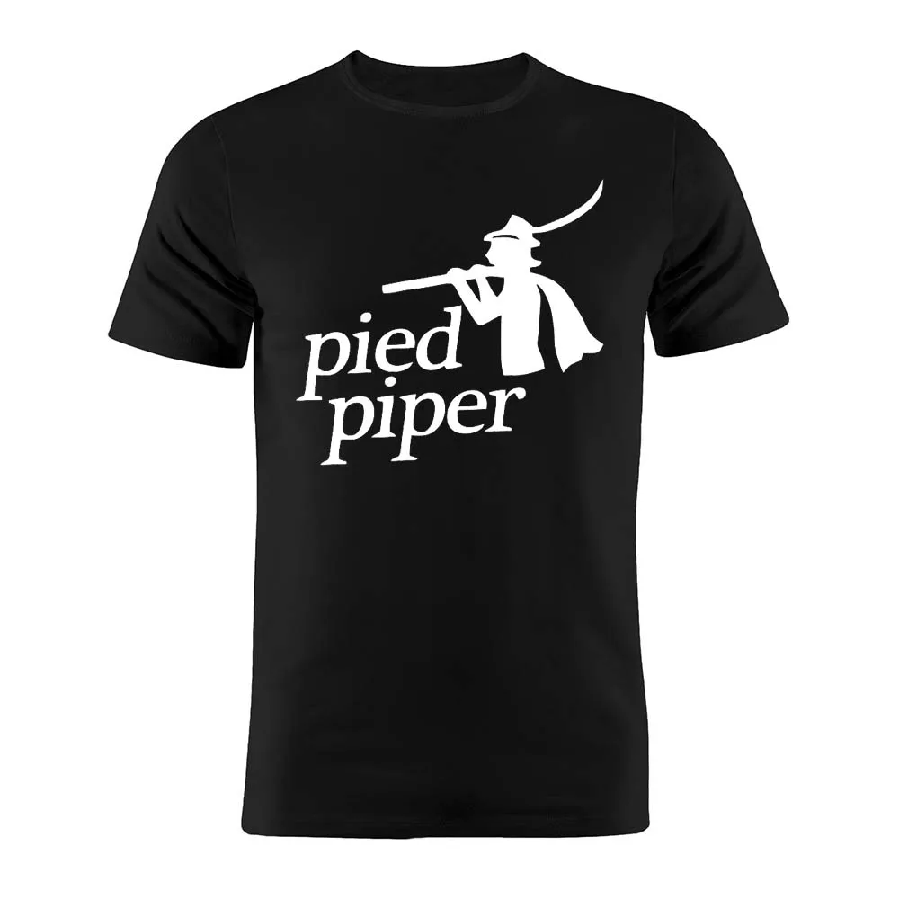Хлопковая футболка унисекс Pied Piper Silicon Valley Забавный силуэт художественная Подарочная футболка