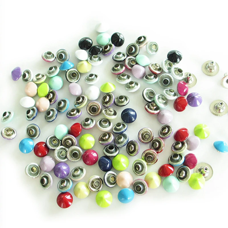 7 мм Цветные Шипы для кожаного ремесла сумка шляпа обувь джинсы Chocker собачий