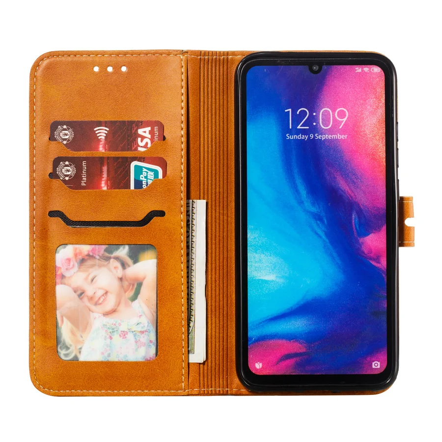 Для Xiaomi mi Max 3 Red K20 7 7a Y3 Note Pro Чехол С Откидывающейся Крышкой с милым котом