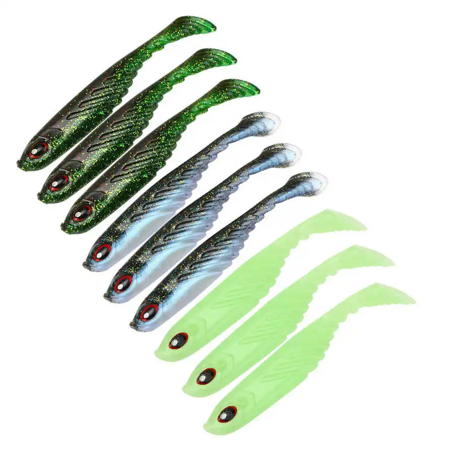 Рыболовные приманки 3 шт. рыболовные искусственные реалистичные мягкие с веслом