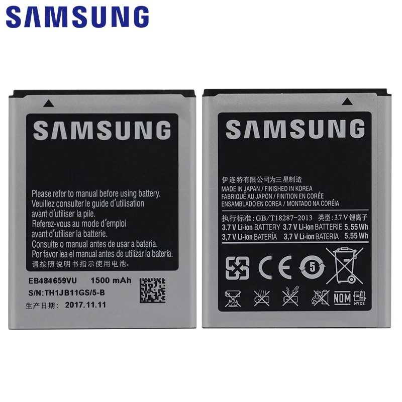 Samsung аккумулятор для телефона EB484659VU 1500 мАч для samsung GALAXY W T759 i8150 S8600 S5820 I8350 I519 X Чехол S5690 N900P