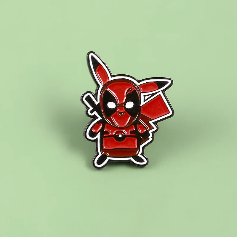 Милый мультяшный Bicachi Броши Deadpool для женщин Pokemon Go фильм периферийный значок