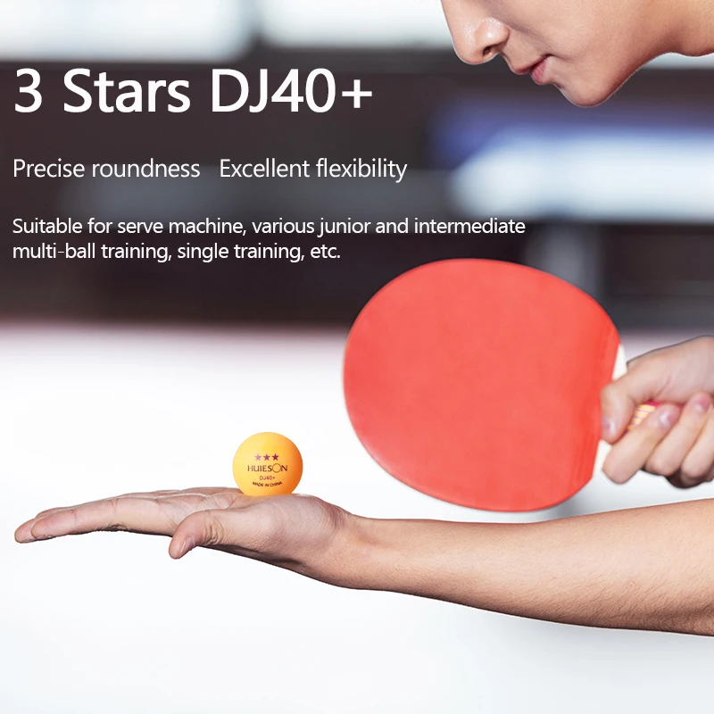 Huieson Ping Pong Balls 3 Stars DJ 40+ ABS New Table Tennis Balls 100/50/30/15 Pack