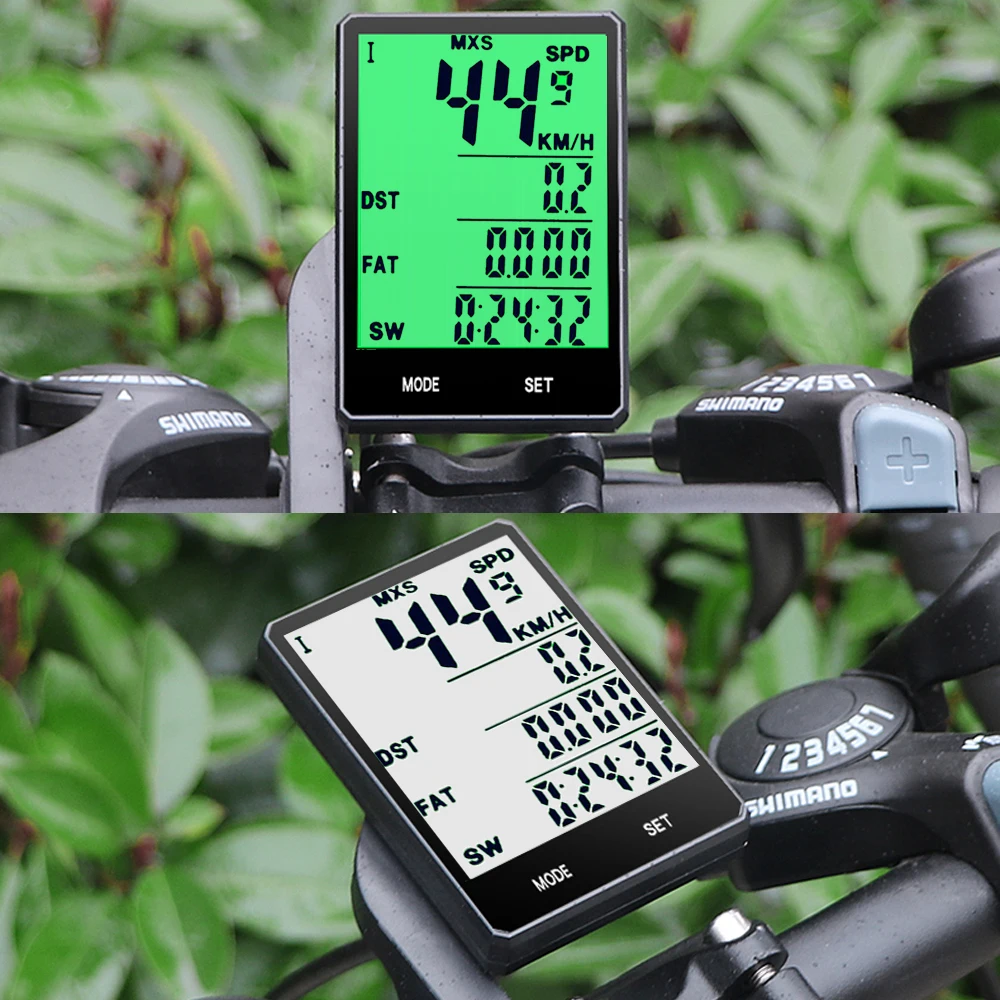 

2.8" Bicycle Computer Wireless Wired Bike Computer Rainproof Speedometer Odometer Stopwatch for Cycling Accessories 2.0'' option