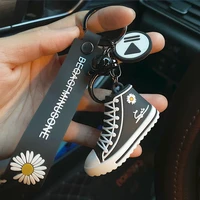 2021creativity korea fashion sneaker key chains little daisy canvas shoes flower keyring womenmen cute miss pendant keychain