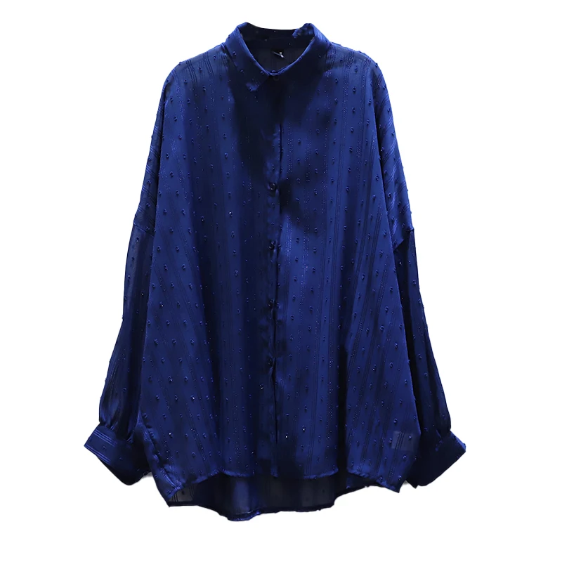 [EWQ] Весна Осень 2020 новая модель хлопок лен повседневная с длинным рукавом на