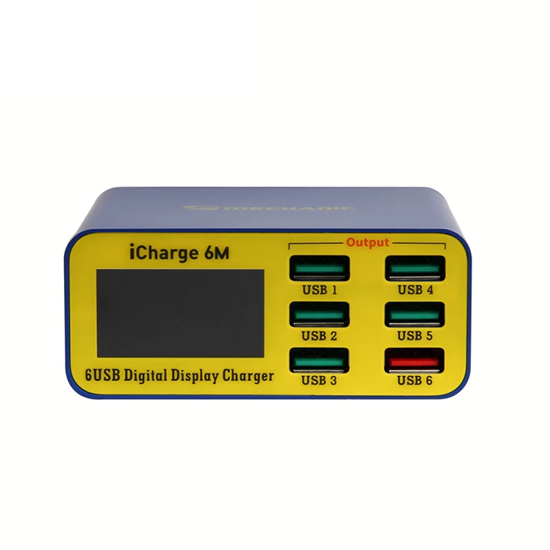 Умный зарядный USB-порт MECHANIC iCharge 6M QC 3 0 быстрая зарядка с цифровым ЖК-дисплеем