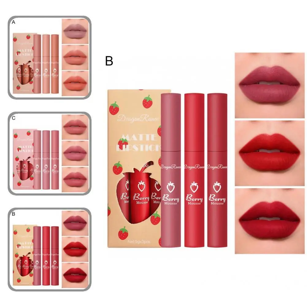 

Moisturizing Lightweight Strawberry Matte Cute Lip Gloss for Beauty