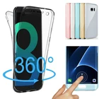 Чехол с полным покрытием 360 градусов для Samsung Galaxy J2 J6 J4 S9 S8 A6 A8 Plus 2018 S6 S7 Edge A3 A5 A7 J1 J3 J5 J7 2016 2017, мягкие прозрачные чехлы