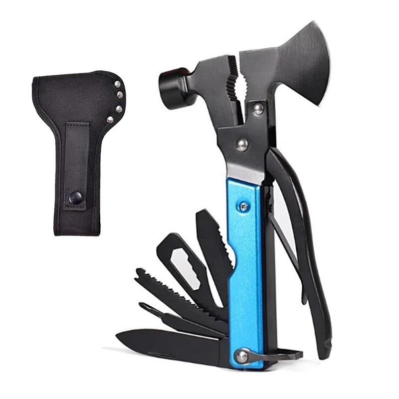 

Multi Function Camping Equipment, 18 in 1 Multi-Function Tools for Emergency Escape, Camping