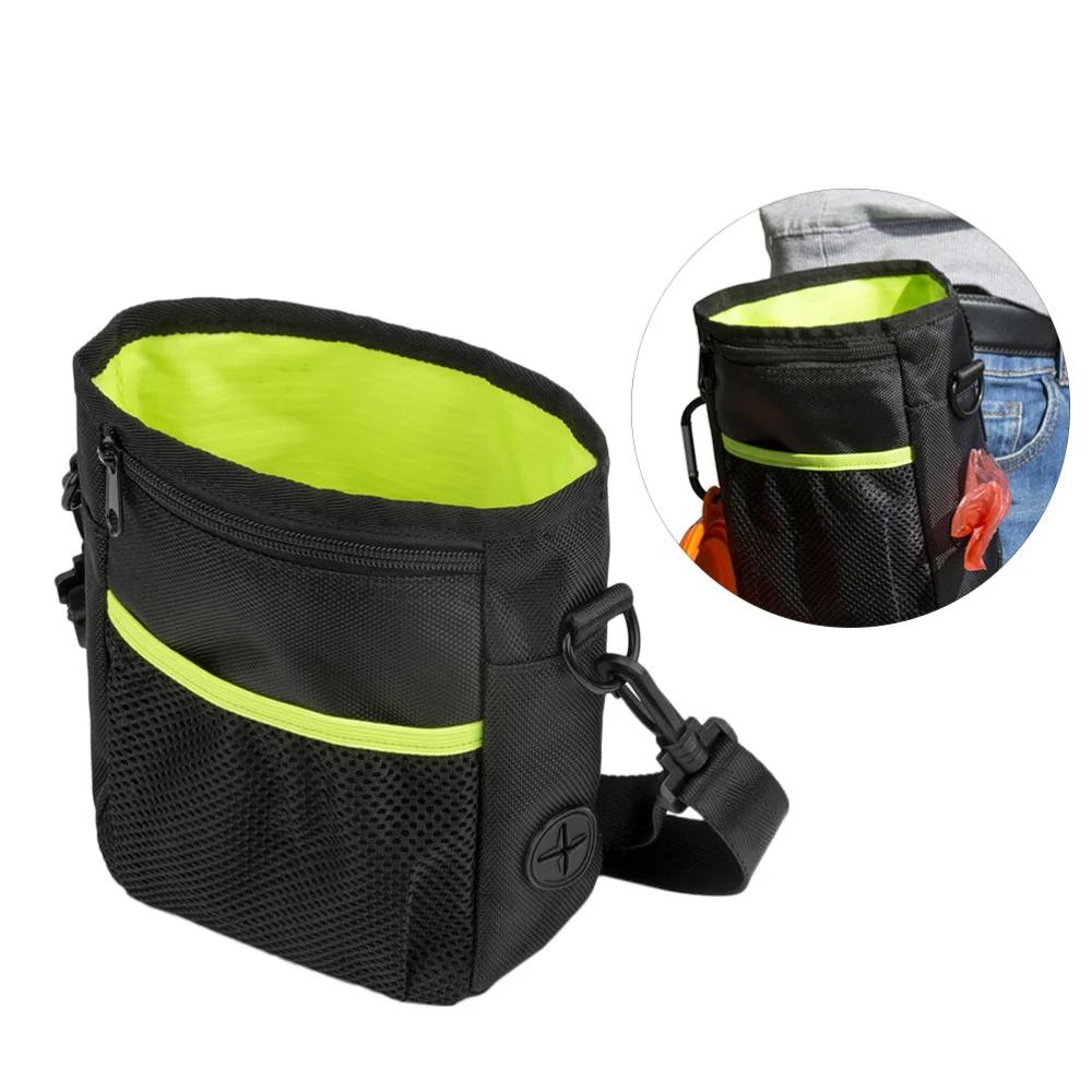

Multi-function Pet Food Bag Portable Pet Snack Travel Bag Training Pouch Outdoor Storage Bag (Green)