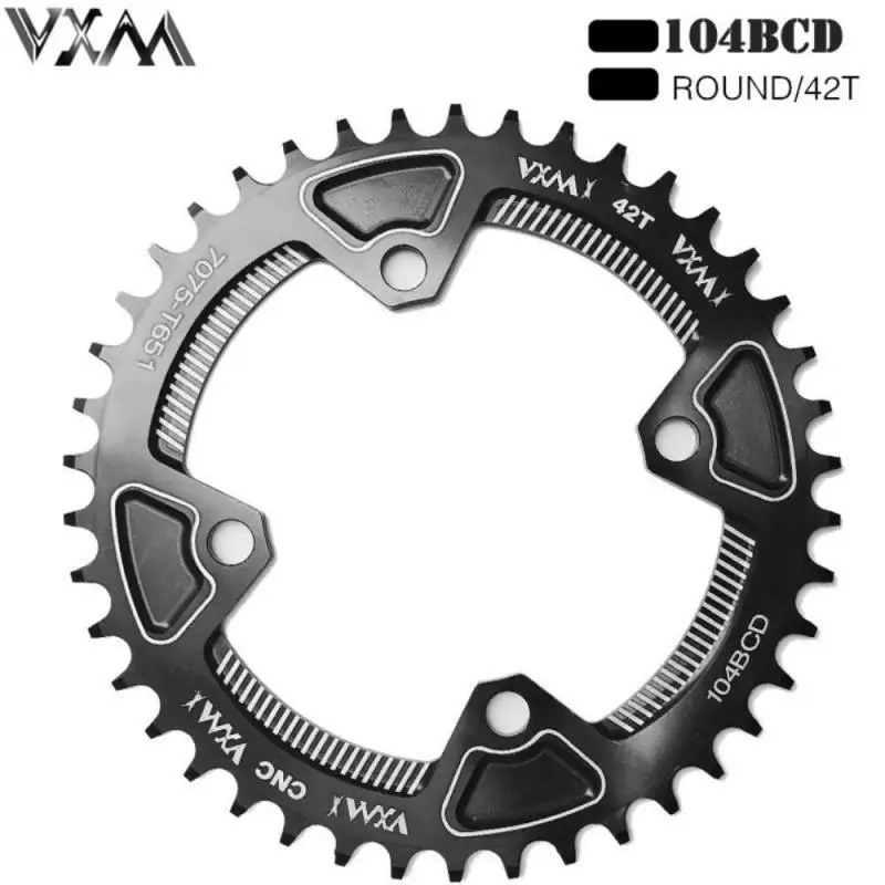 VXM 104BCD Round Narrow Wide Chainring MTB Mountain Bike Bicycle 40T 42T Crankset Single Tooth Plate Parts 104 BCD