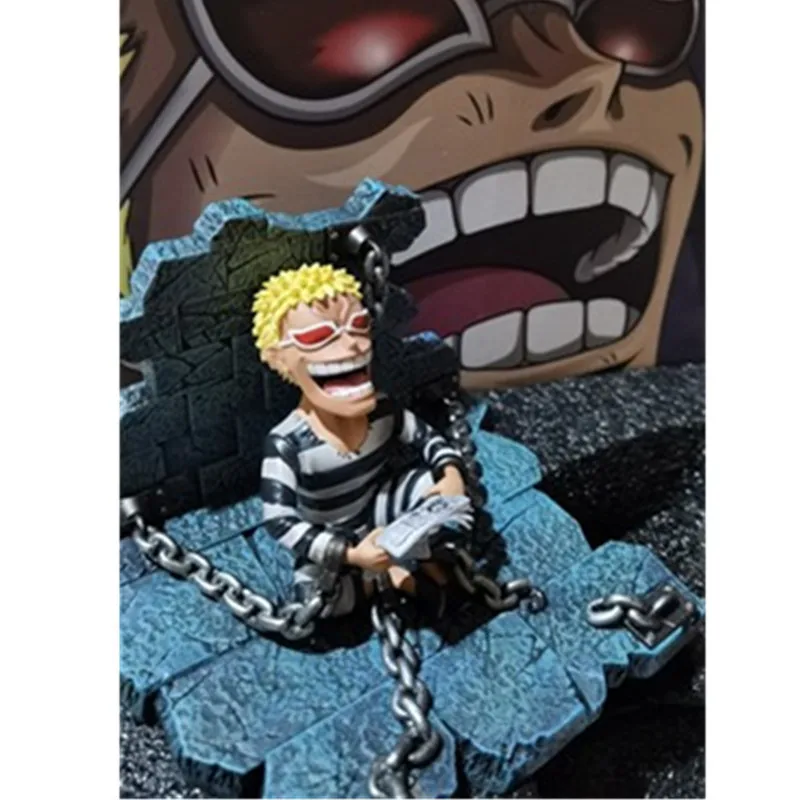 Аниме ONE PIECE Impel Down Donquixote Doflamingo тюремный образ газета Смола экшн-фигурка