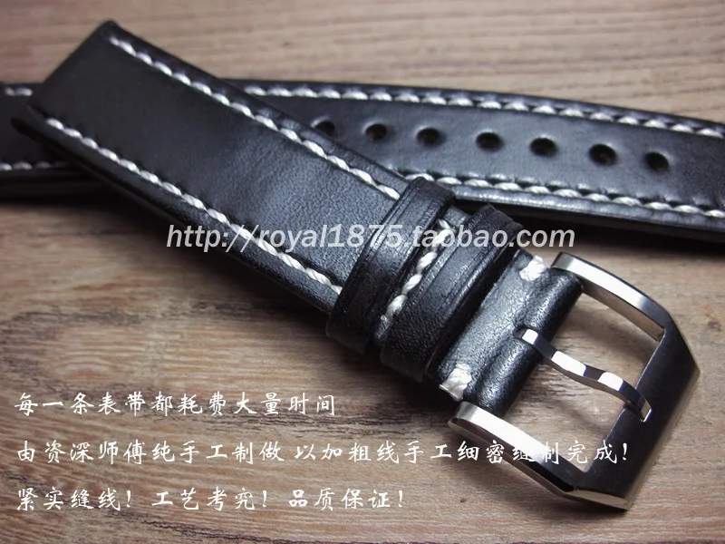 

New arrival Black Genuine leather Watchband 20mm 21mm 22mm Watch Band Premium Pin Buckle for Omega Tissot Seiko Casio IWC Watch