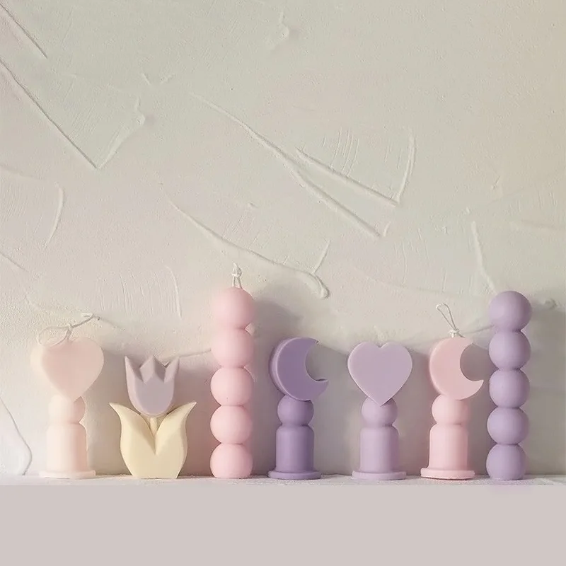 Новинка Луна любовь сердце тростник ароматерапия гипсовая форма для свечей