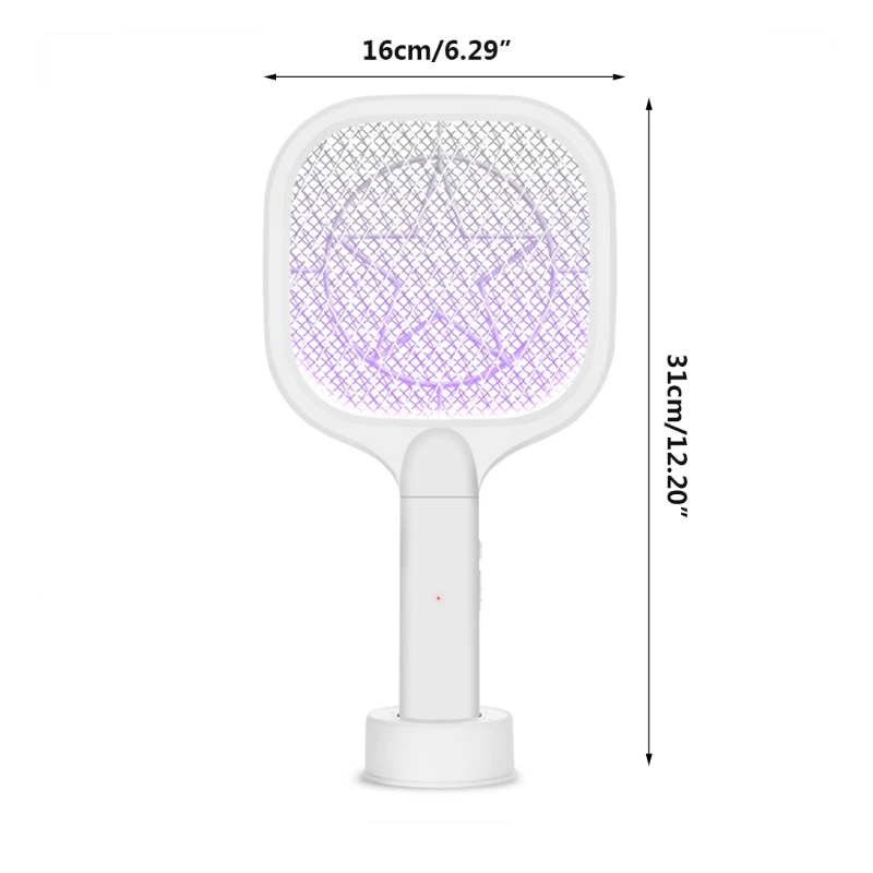 

Electronic Insect Trap Bug Zapper 3000V Mosquitoes Racket Swatter USB 1200mAh