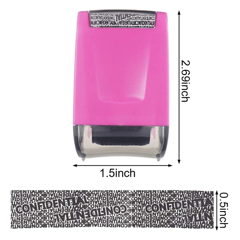 

2 Pcs Identity Prevention Theft Stamp Identity Protection Guard Roller Stamp Wide Rolling Security Stamp