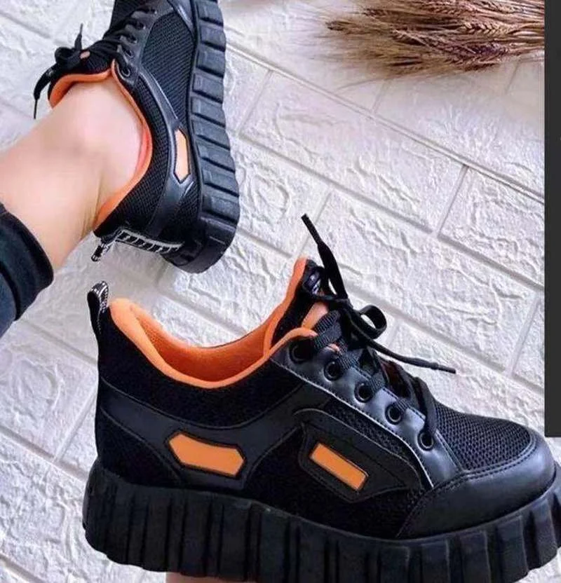 

Mesh Sneakers Women Fashion Breathable Platform Shoe Casual Flat Female Sport Shoe Walking Shoe Barefoot Shoe Size 43 Women Shoe