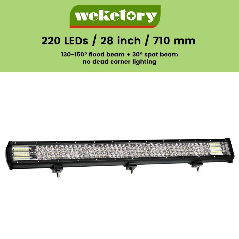 

Weketory Quad Rows 4–44-дюймовая светодиодная панель со светодиодной подсветкой для автомобиля, трактора, лодки, внедорожников, внедорожников, 4x4, грузовиков, внедорожников, квадроциклов, вождения 12 В 24 В