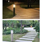 Современный алюминиевый садовый светильник из нержавеющей стали для газона, наружное украшение, водонепроницаемый светодиодный столбик для дороги