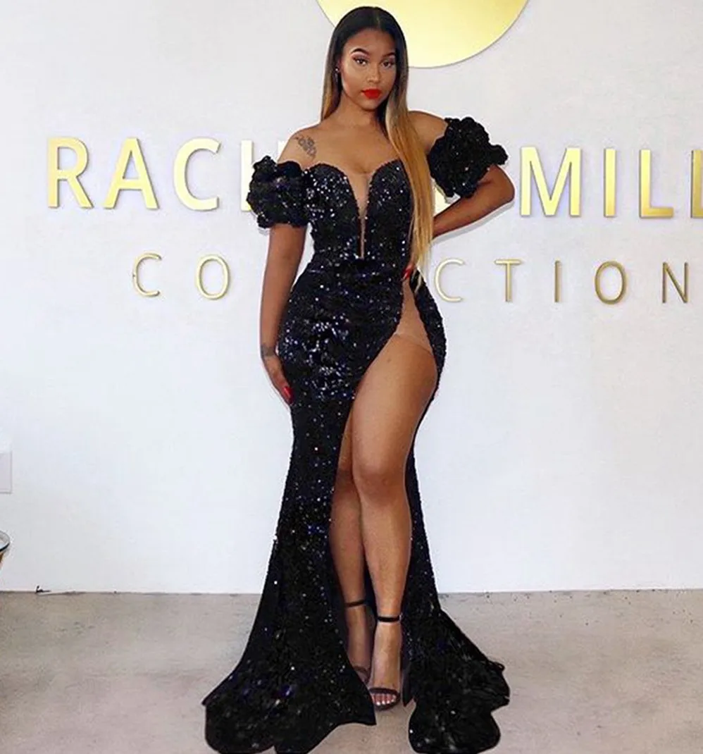 Black long prom dresses 2021 Clearance