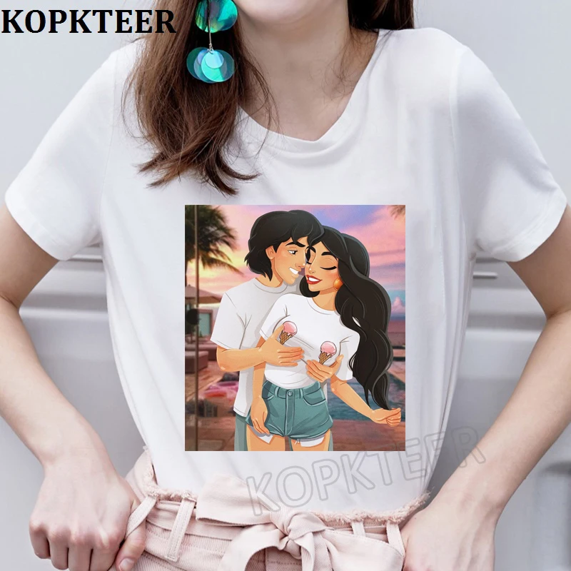 Женская одежда, футболка, Femme, Harajuku, футболка, принцесса, рисунок, графический Рисунок, футболки, уличная одежда, топы, корейский стиль, Винтаж, Camiseta Mujer