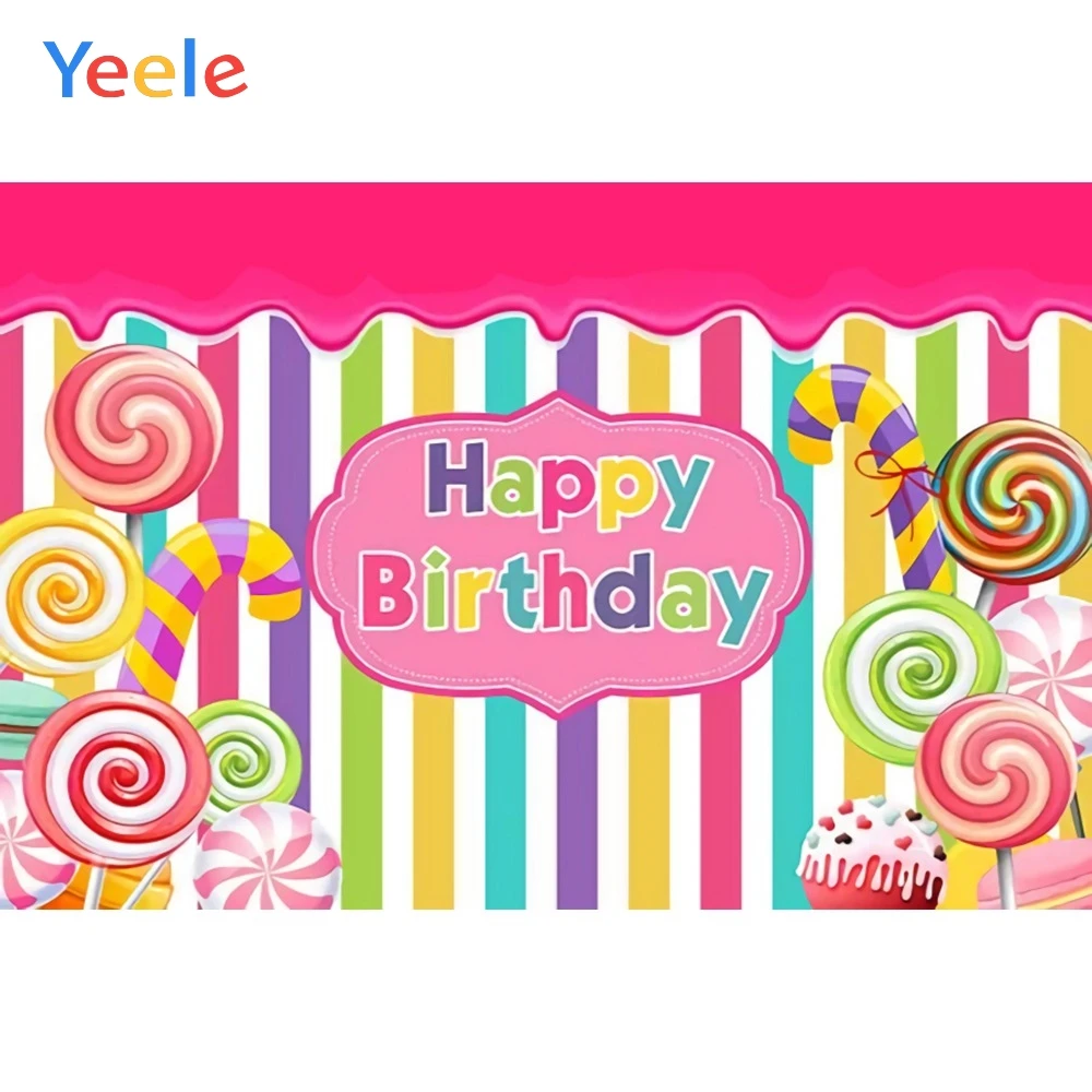 Yeele цветные полосатые леденцы Candyland детские фоны для фотосъемки на день рождения