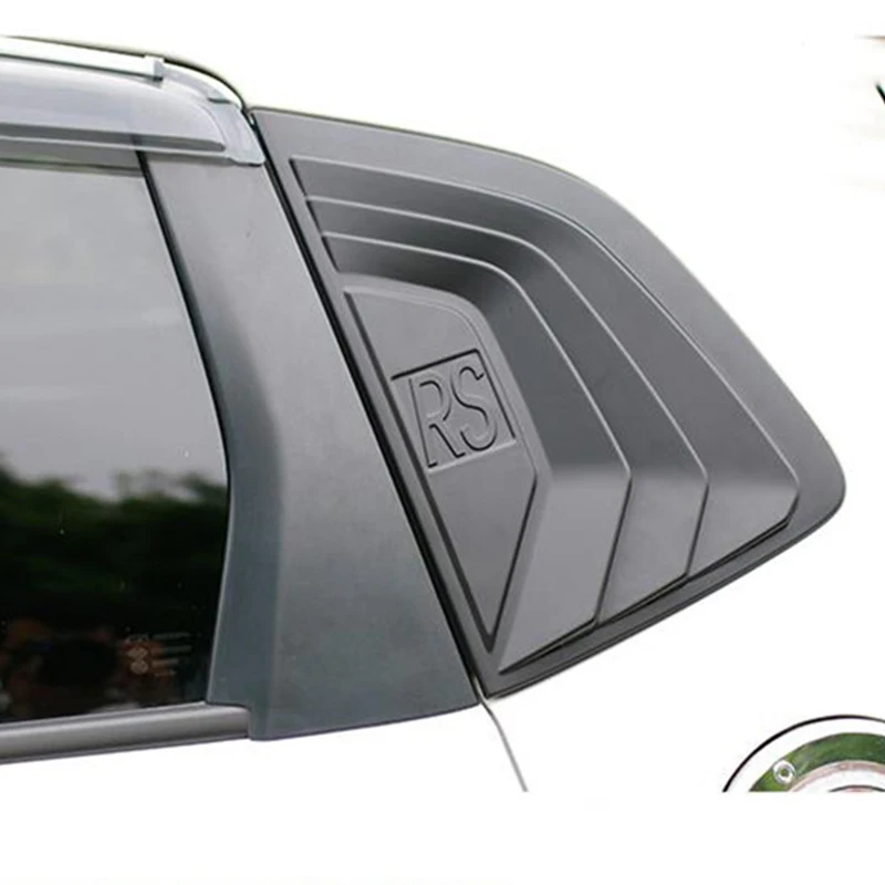 

FOR New FIT Car Styling 2 PCS/sets ABS Plastic Rear Window Triangle Shutters Cover Trim Honda Jazz RS Style Spoiler GK5 2014-17