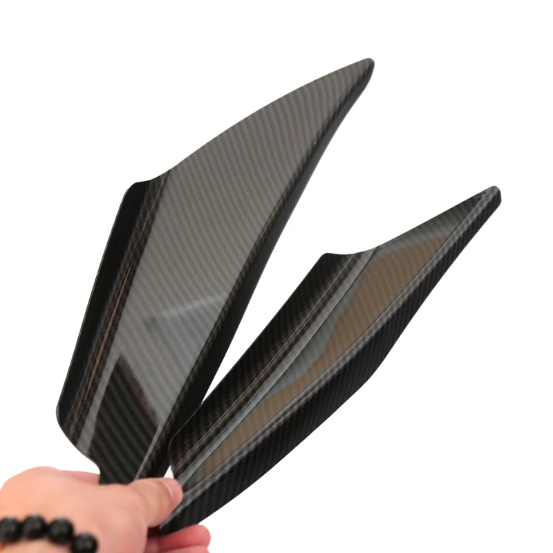 Новый 4 шт./компл. карбоновый внешний автомобильный спойлер Canards Valence Chin передний