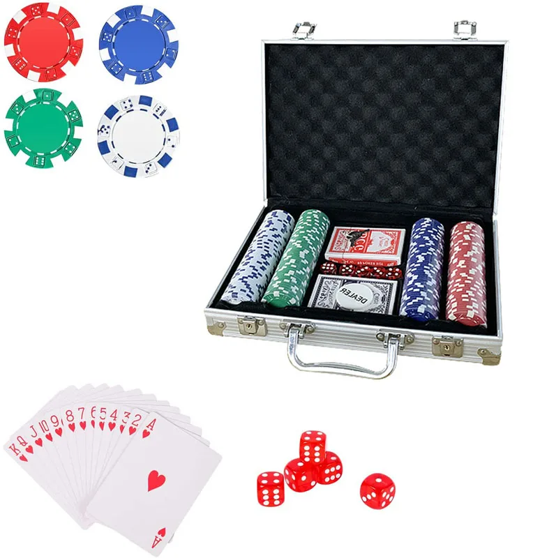 

200/300/500Pcs Entertainment Combination Bargaining Chip 100Pcs/200Pcs/300Pcs/500Pcs Entertainment Chip Set with Aluminum Case