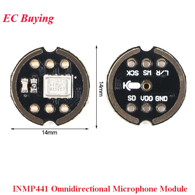 INMP441 Omnidirectional Microphone Module I2S Interface MEMS for ESP32 Mini High Precision Low Power Sensor Ultra Small Volume