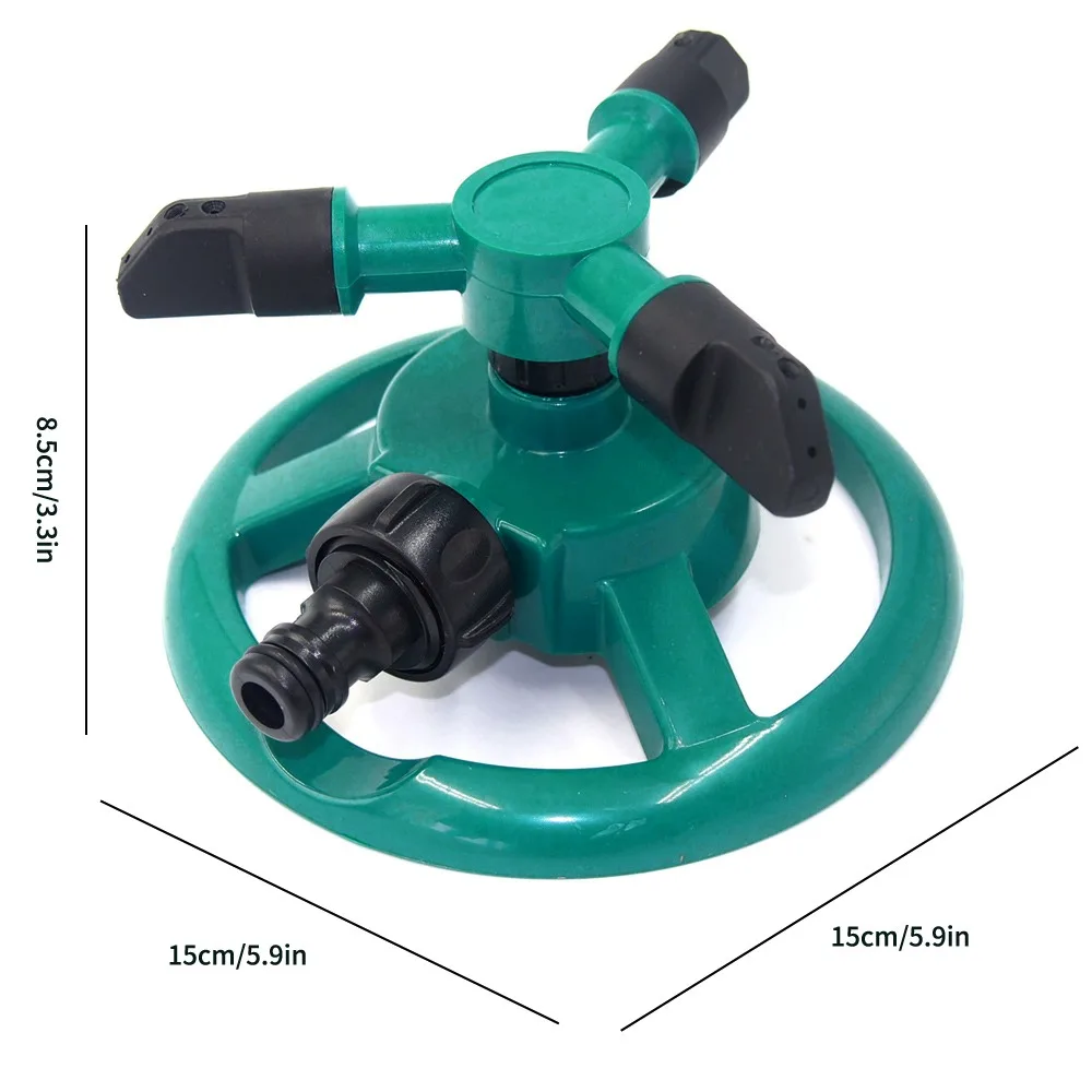 

360 Degree Automatic Garden Sprinklers Watering Grass Lawn Rotary Nozzle Rotating Water Sprinkler System Garden Supplies Tools