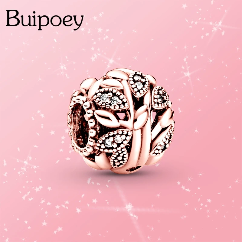 Buipoey 2 шт. модные подвески из розового золота с блестящим деревом жизни подходят