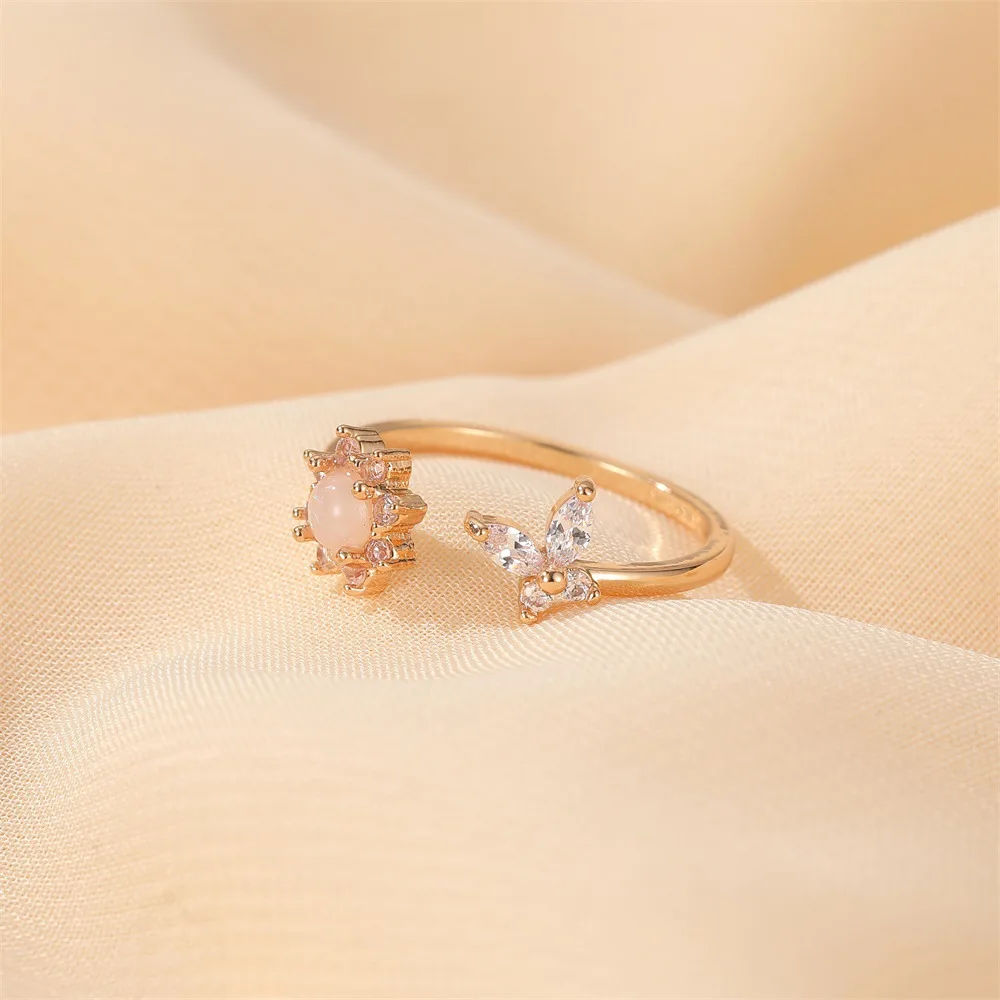 Женское кольцо с изменяемым размером изображением бабочки в стиле Фэнтези