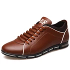 Мужские кожаные кроссовки, удобная обувь для вождения, из ПУ кожи, в британском стиле, повседневные, для отдыха, топ-сайдеры, большие размеры 38-48